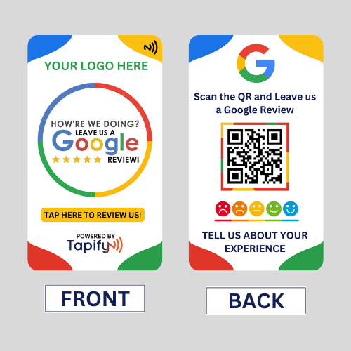 Custom NFC Google Review Combo White