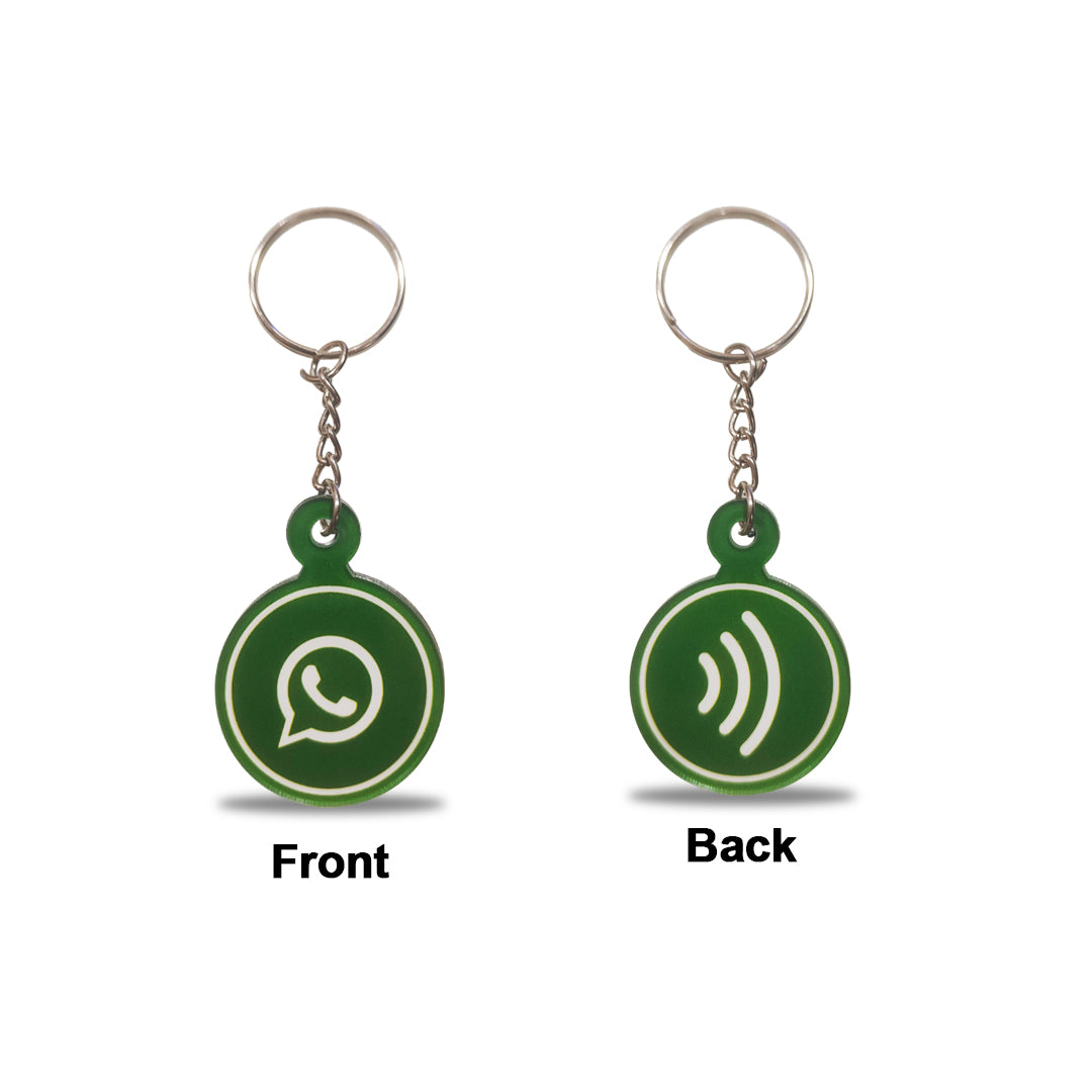 Smart NFC WhatsApp Keyring - without QR Code(Fixed Design, Your Link Added )