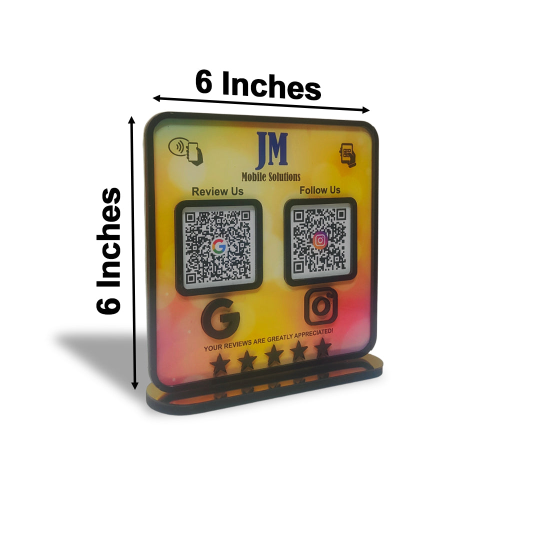 Smart NFC 2-in-1 Table Top Standee - Custom Background Edition