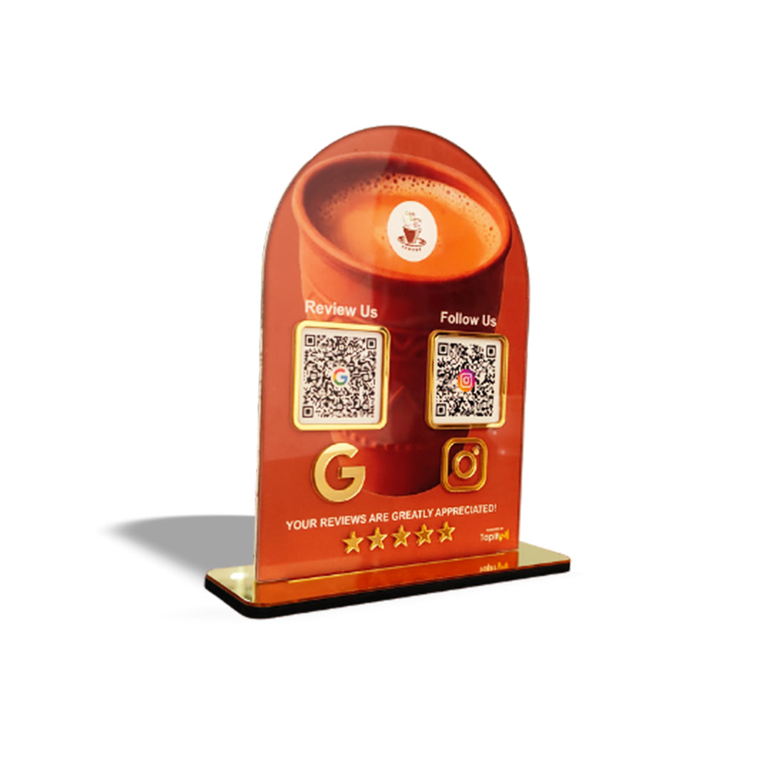Tea Cup Shaped 2 in 1 Smart NFC Standee