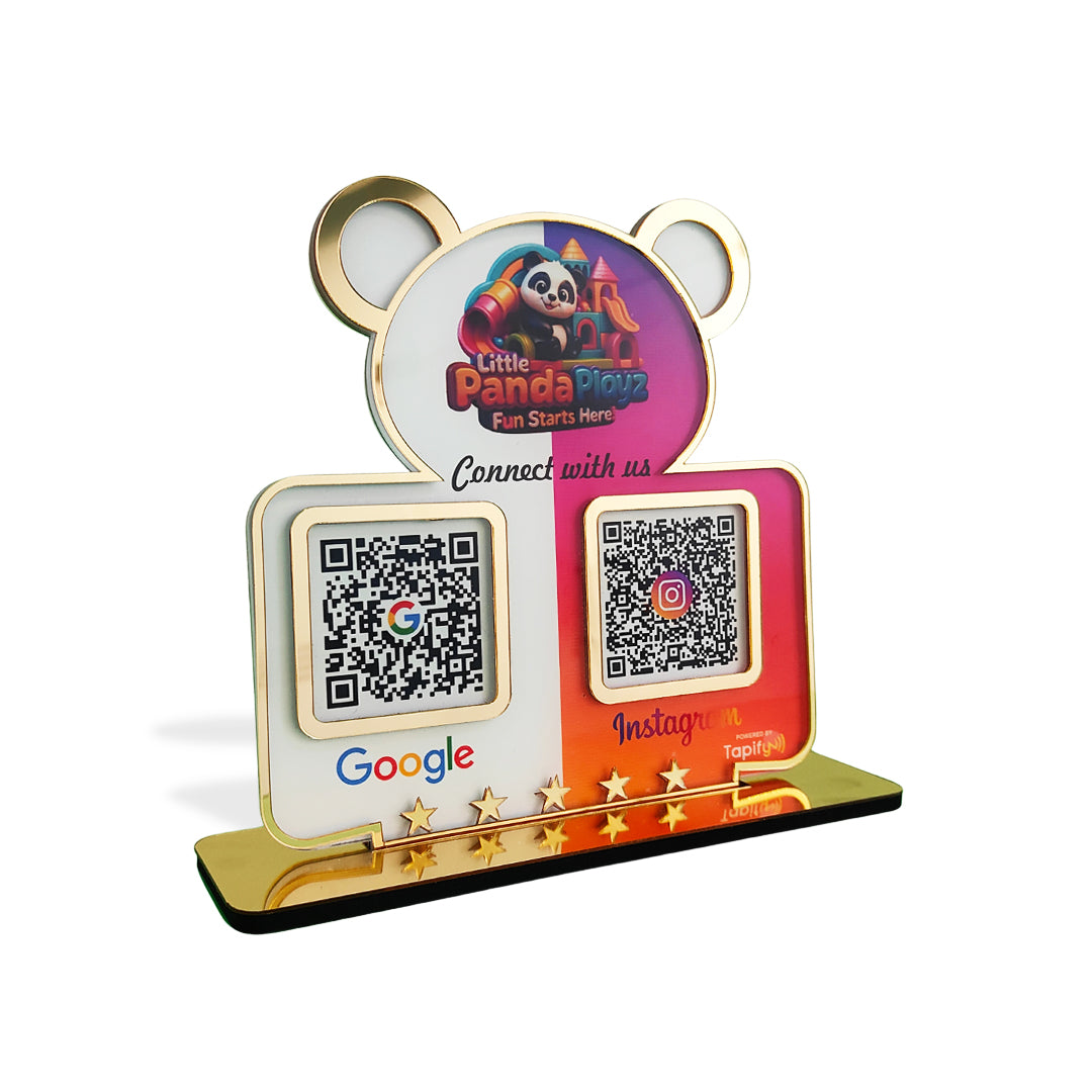 Panda Theme Shape Smart NFC 2-in-1 Table Top Standee