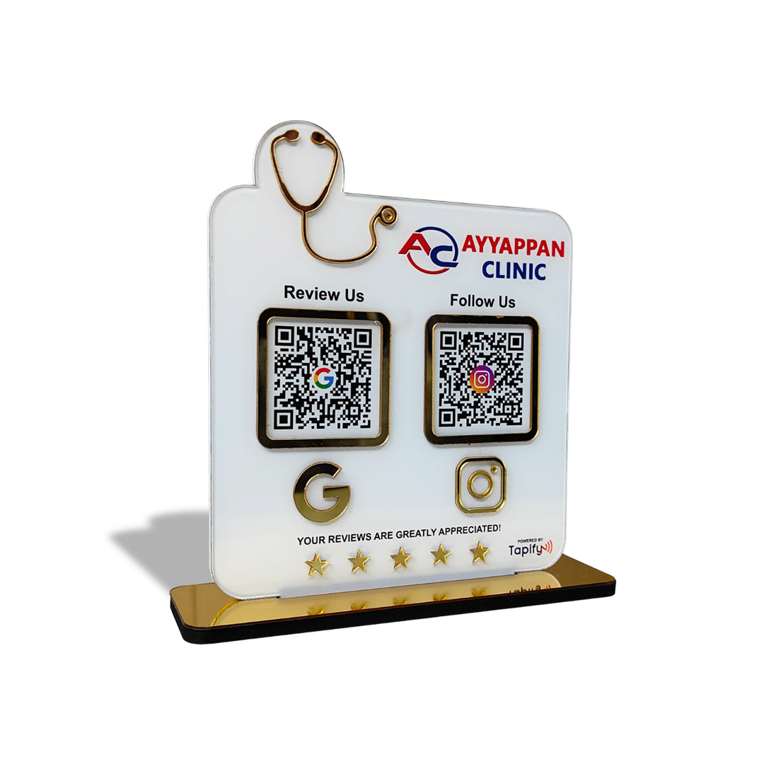 Smart NFC 2-in-1 Standee - Stethoscope Cutout | For Doctors