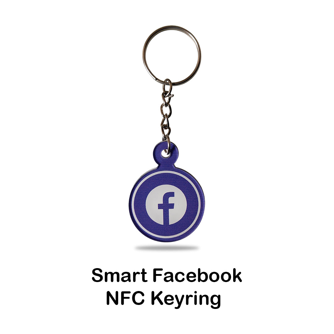 Smart NFC Facebook Keyring - without QR Code(Fixed Design, Your Link Added )