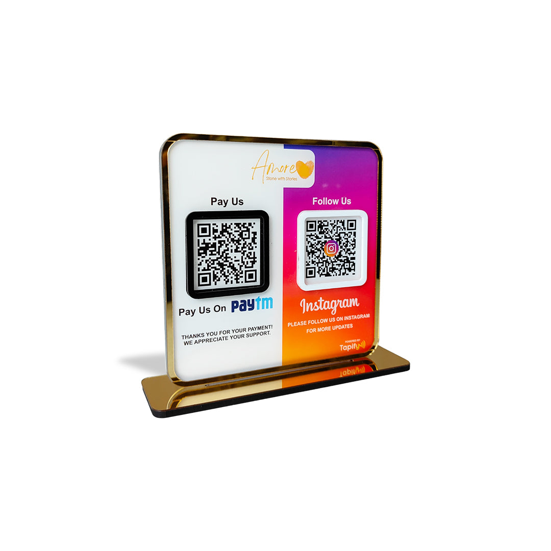 Smart NFC 2-in-1 Premium Standee – Google & Instagram Theme