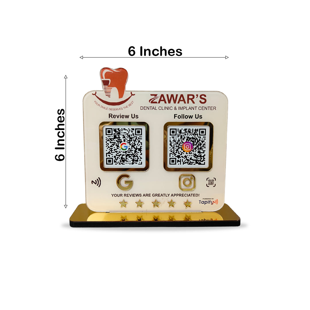 Teeth Cutout in Print - Smart NFC 2-in-1 Standee | For Dentists