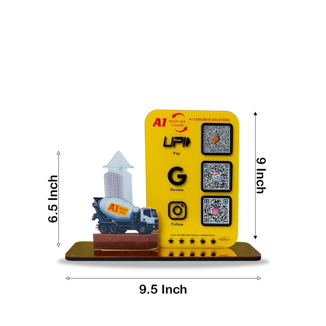 Construction Cutout Shaped - Smart NFC 3-in-1 Tabletop Standee