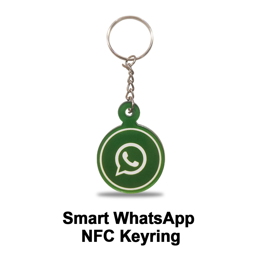 Smart NFC WhatsApp Keyring - without QR Code(Fixed Design, Your Link Added )