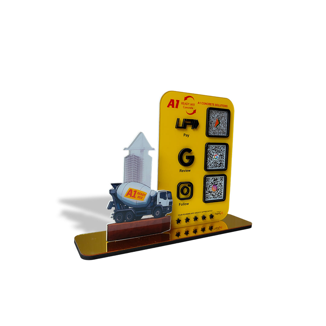 Construction Cutout Shaped - Smart NFC 3-in-1 Tabletop Standee