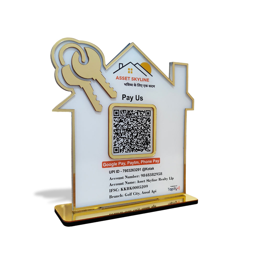 Home and Key Shaped - Premium Smart NFC 1QR Standee