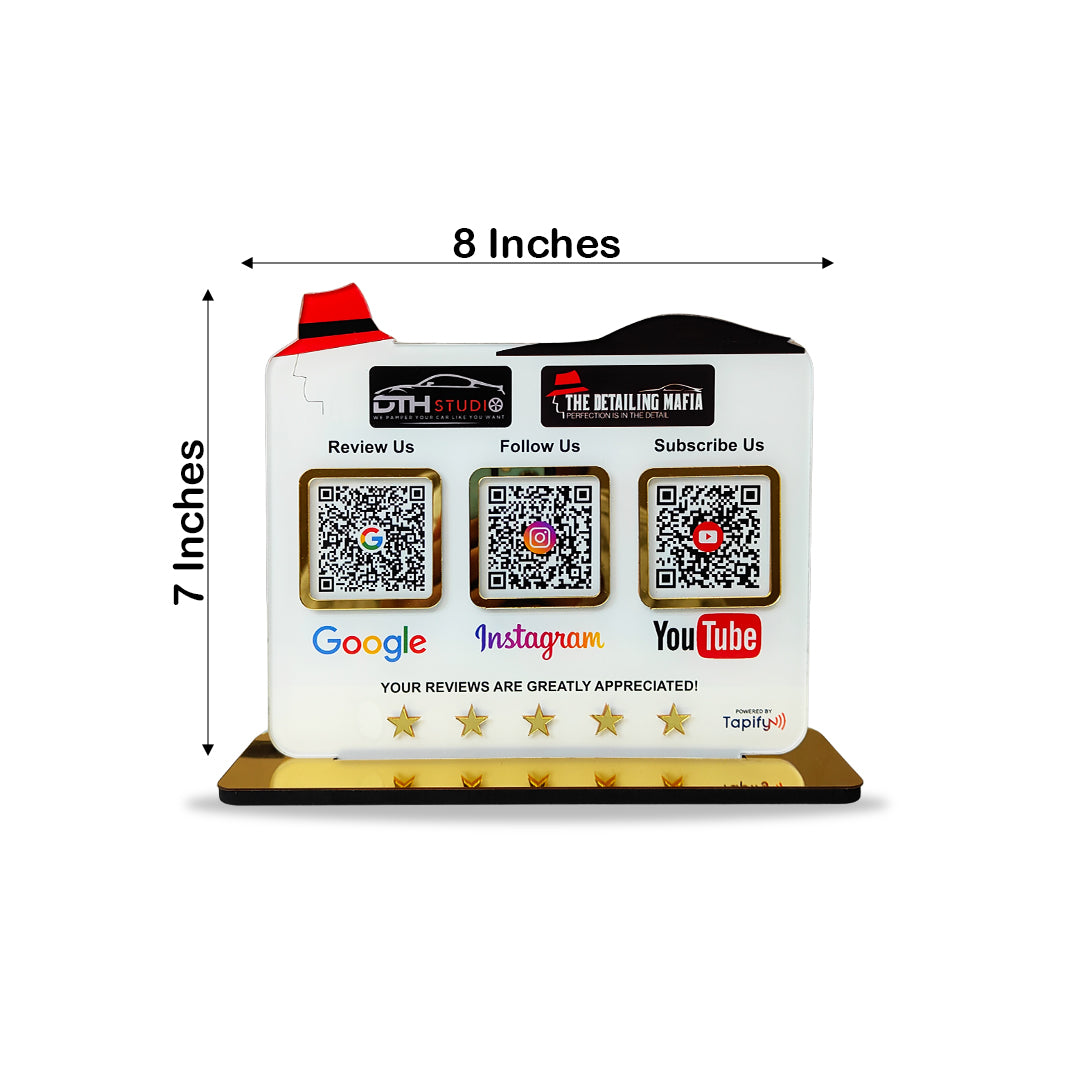 Logo Cutout Edition Shape - Smart NFC 2-in-1 Table Top Standee - Logo cutout