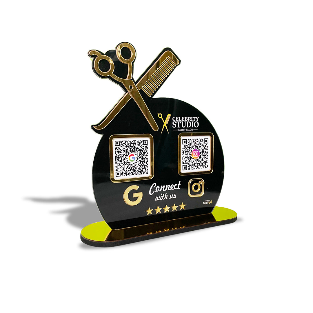 Smart NFC 2-in-1 Tabletop Standee For Salons & Beauty Parlours