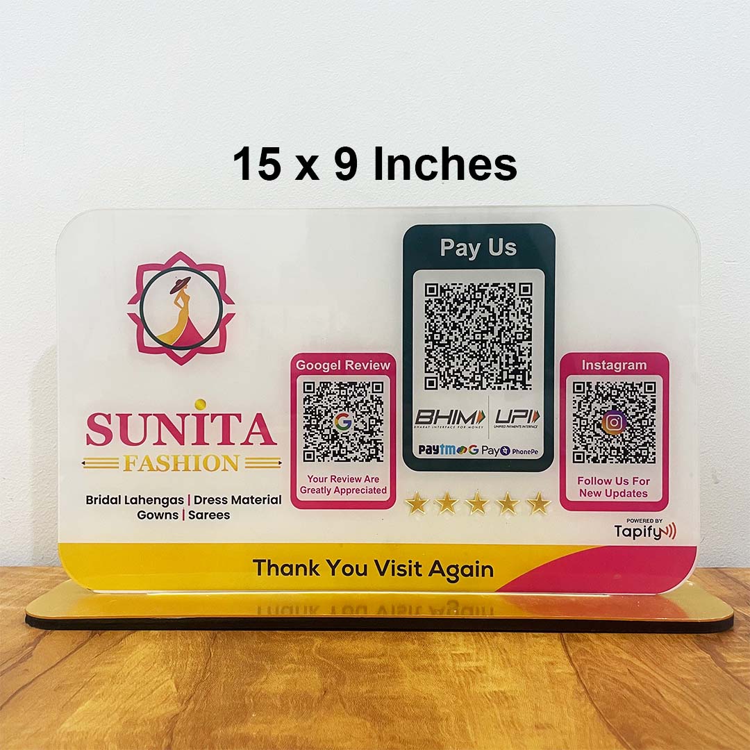 Smart NFC 3-in-1 Big Display Standee | Premium Edition
