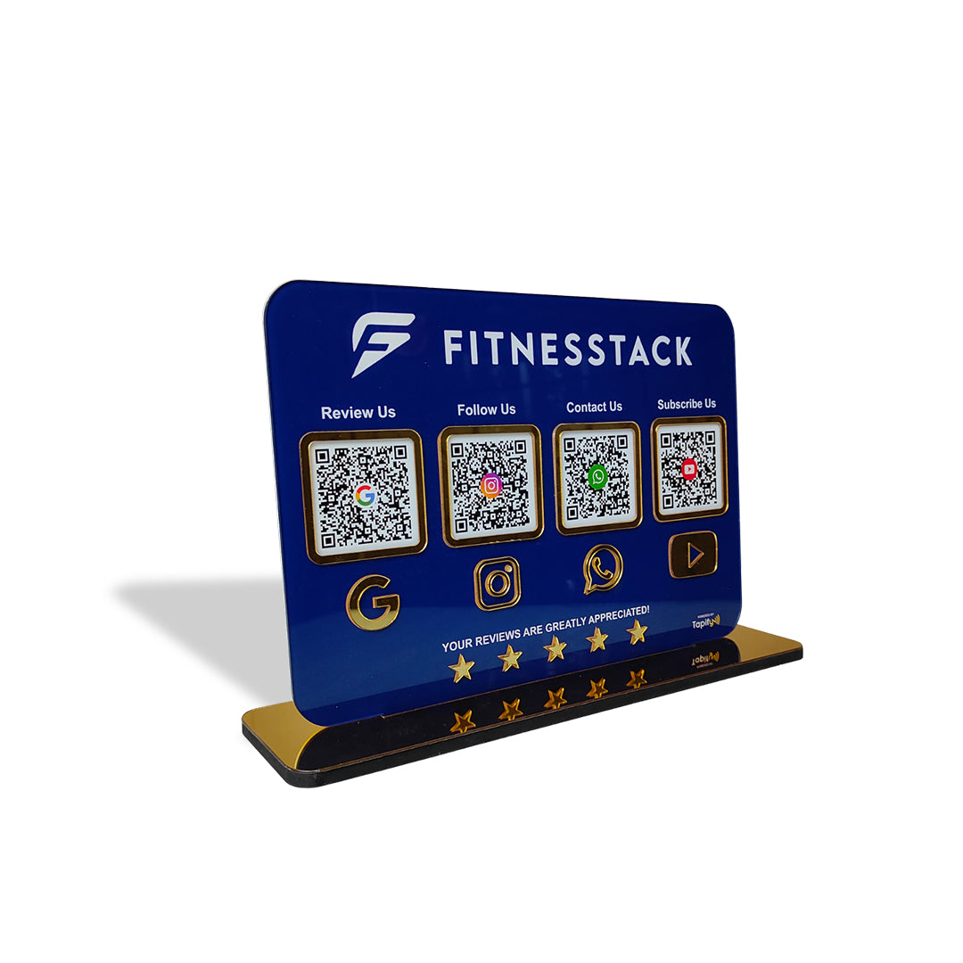 Rectangle Shape - Smart NFC 4-in-1 Table Top Standee - Icon Edition