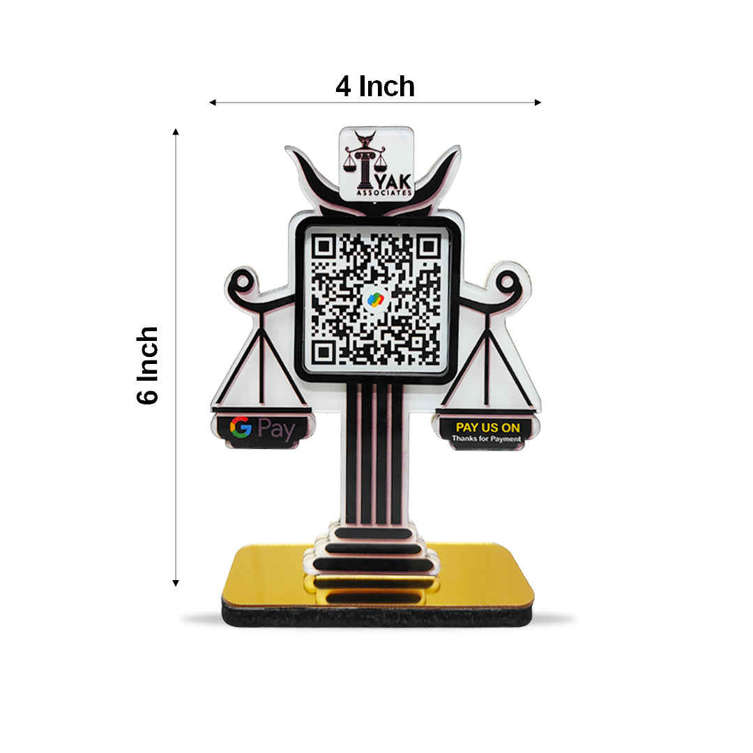 Smart NFC 1 QR Table Top Standee - For Advocates & Law Firm