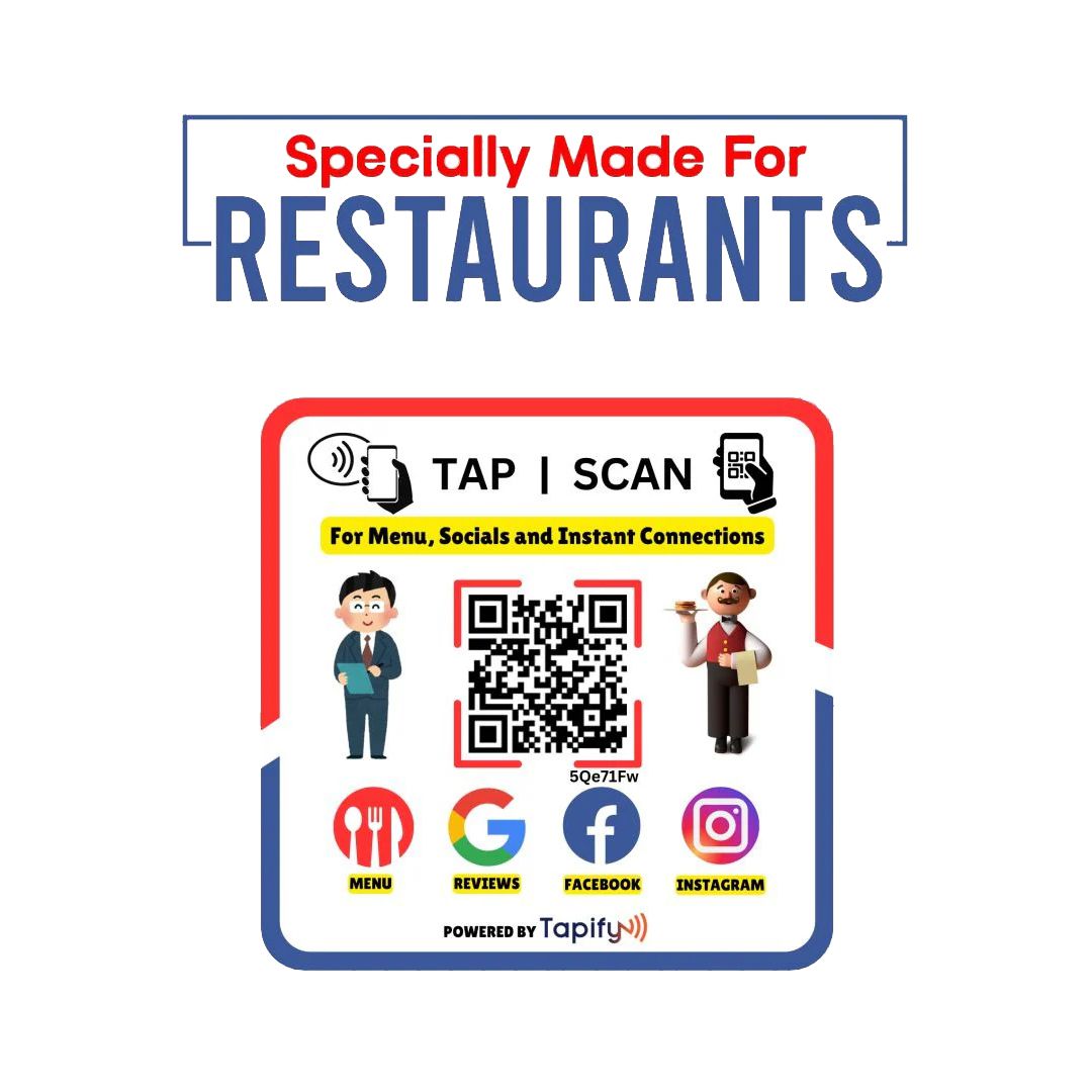 Smart NFC All in One Plate | Specially for Restaurants , Hotel etc (Without UPI)
