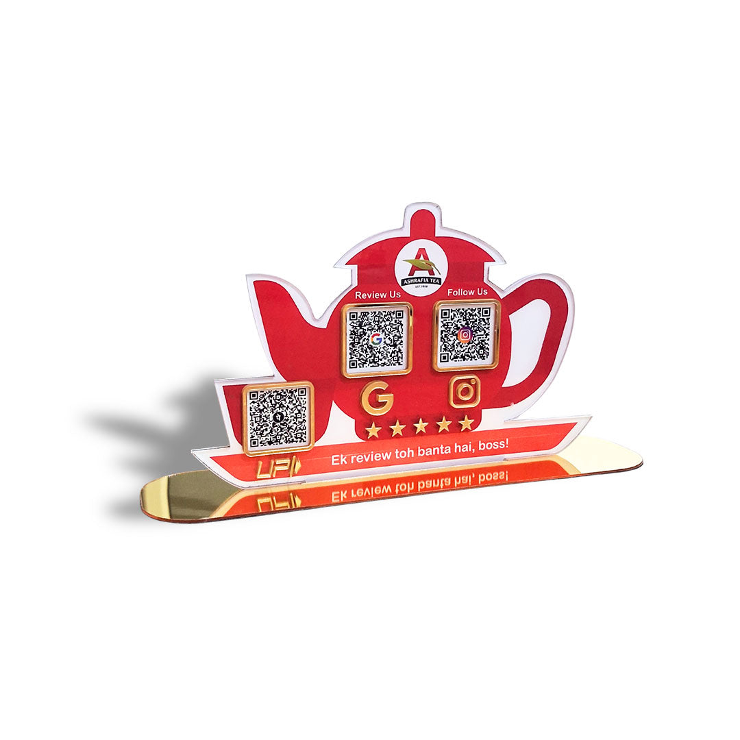 Cattle and Cup Shaped - Smart NFC 3-in-1 Tabletop Standee