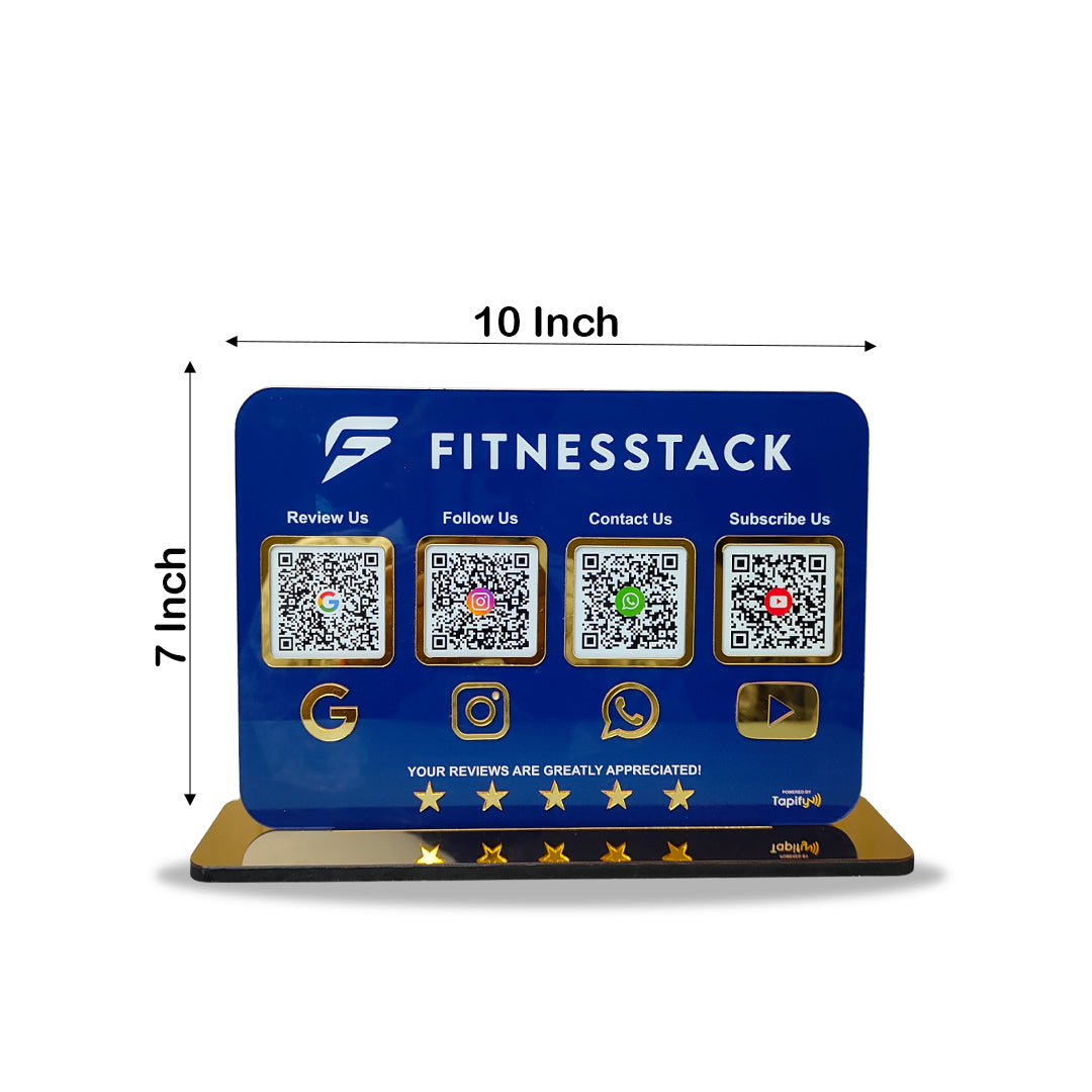 Rectangle Shape - Smart NFC 4-in-1 Table Top Standee - Icon Edition