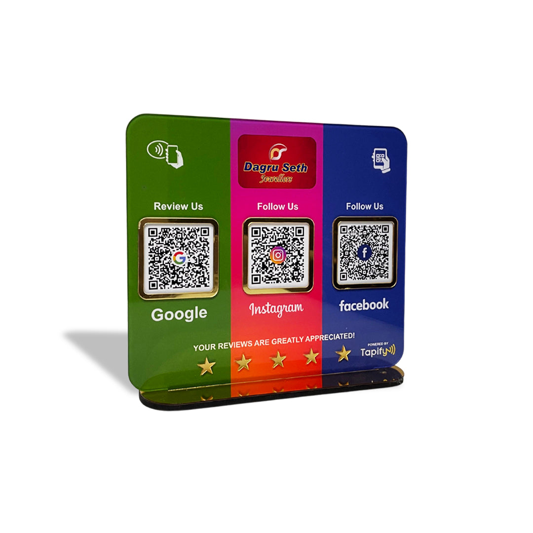 Smart NFC 3-in-1 Table Top Standee - Native Background Edition