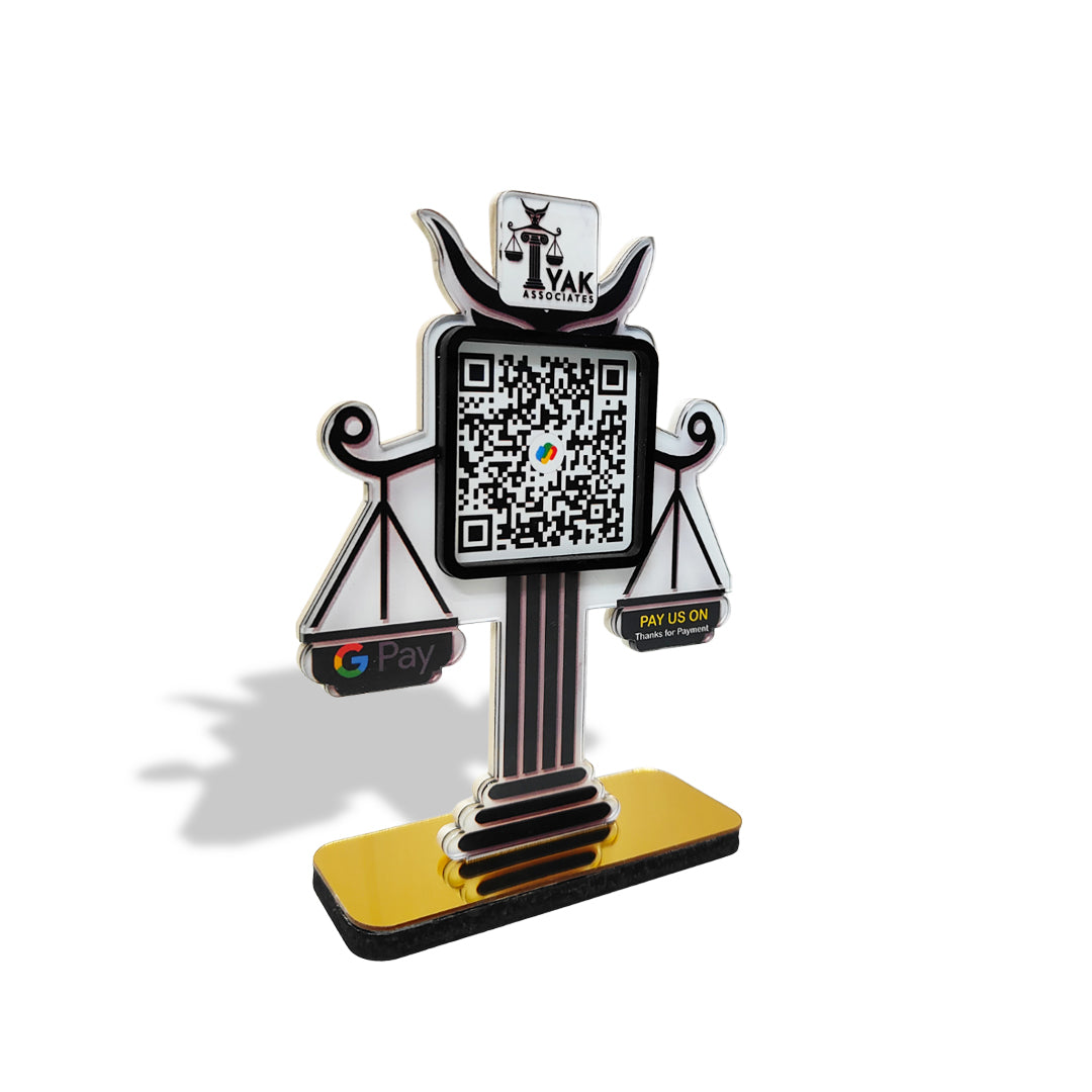 Smart NFC 1 QR Table Top Standee - For Advocates & Law Firm