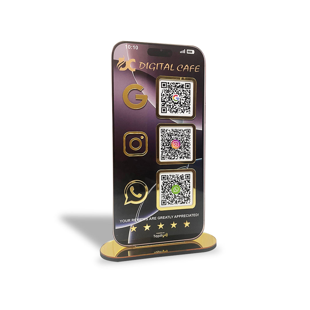 iPhone Mobile Shape Smart NFC 3-in-1 Tabletop Standee