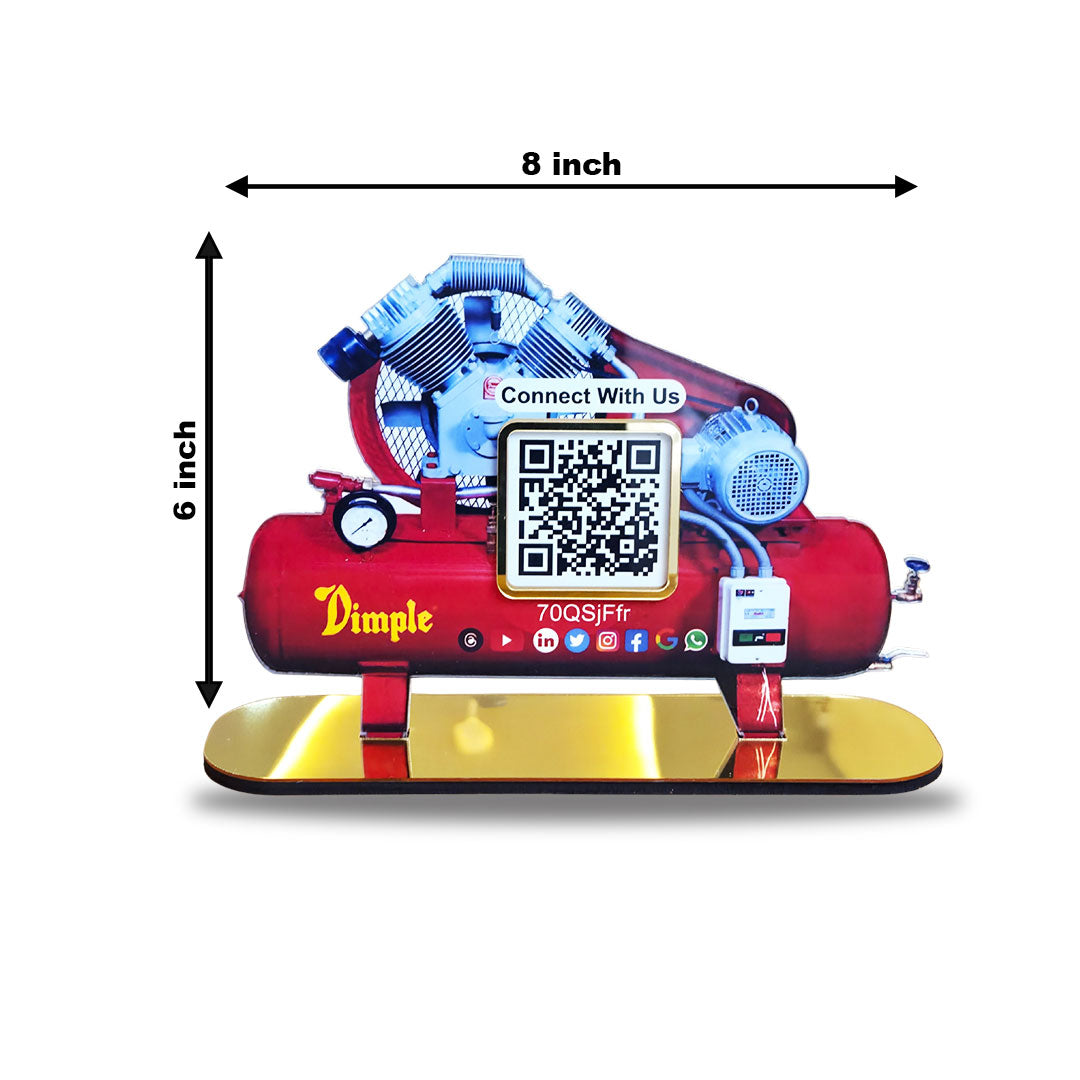 Air Ppump Machine Shaped Smart NFC All-In-One QR Standee