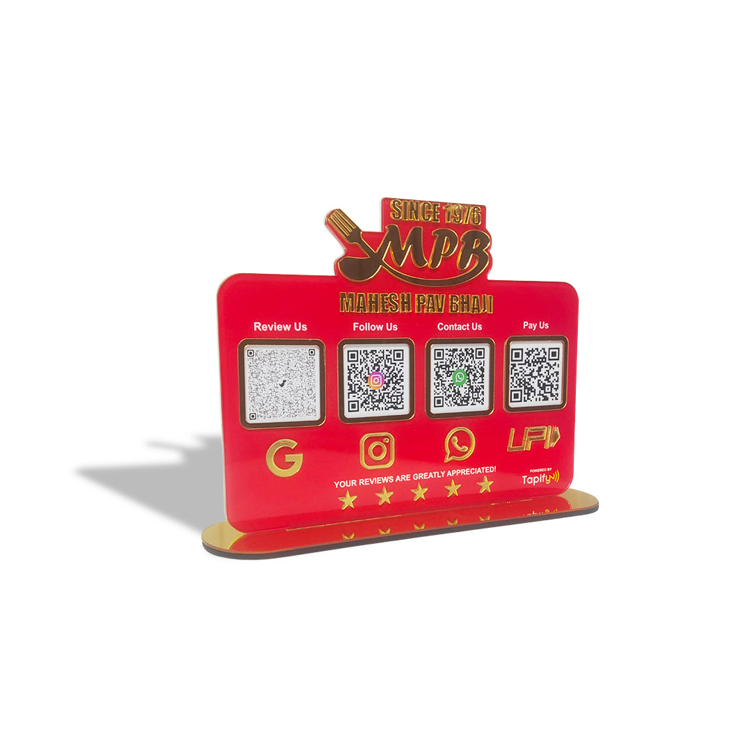 Smart NFC 4-in-1 Standee With 3D logo Cutout