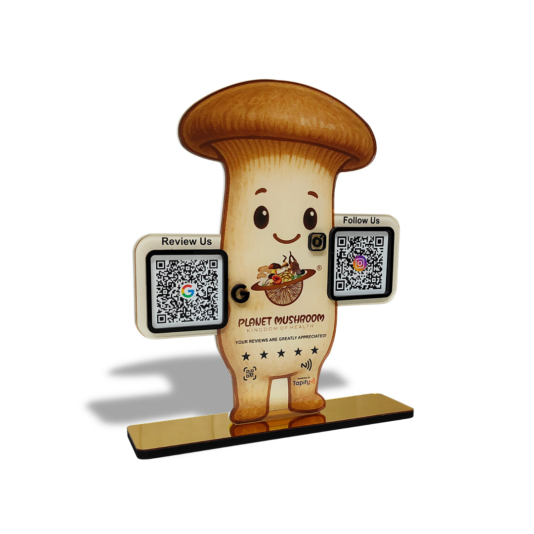 Mushroom Shaped Smart NFC 2-in-1 Tabletop Standee