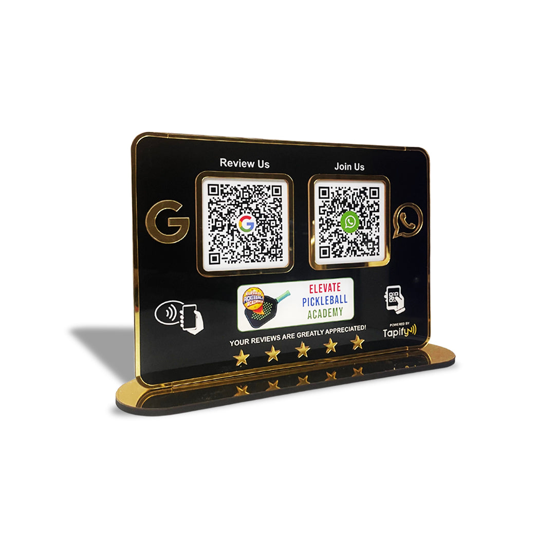Smart NFC 2-in-1 Big Display Standee | Black Colour