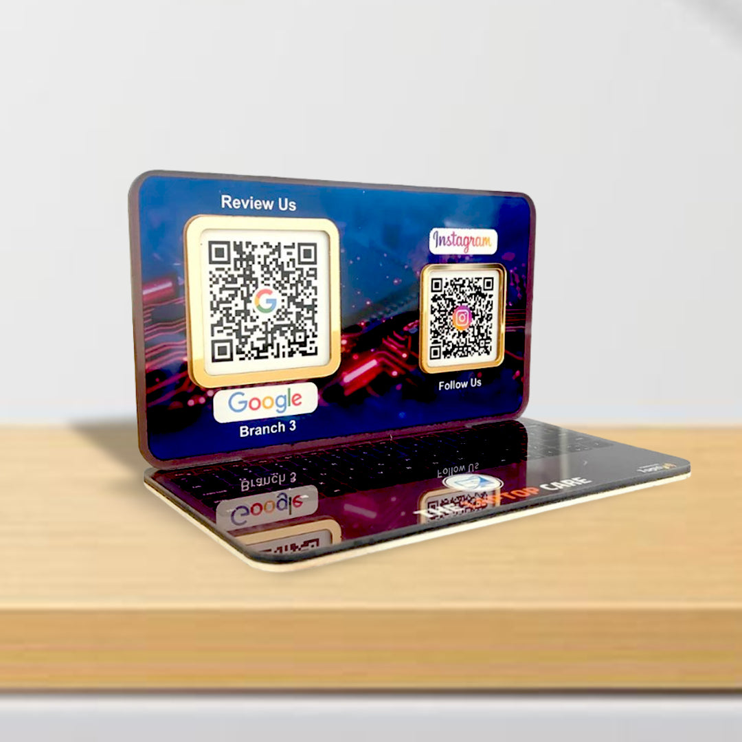 Laptop Shape Smart NFC 2-in-1 Tabletop Standee