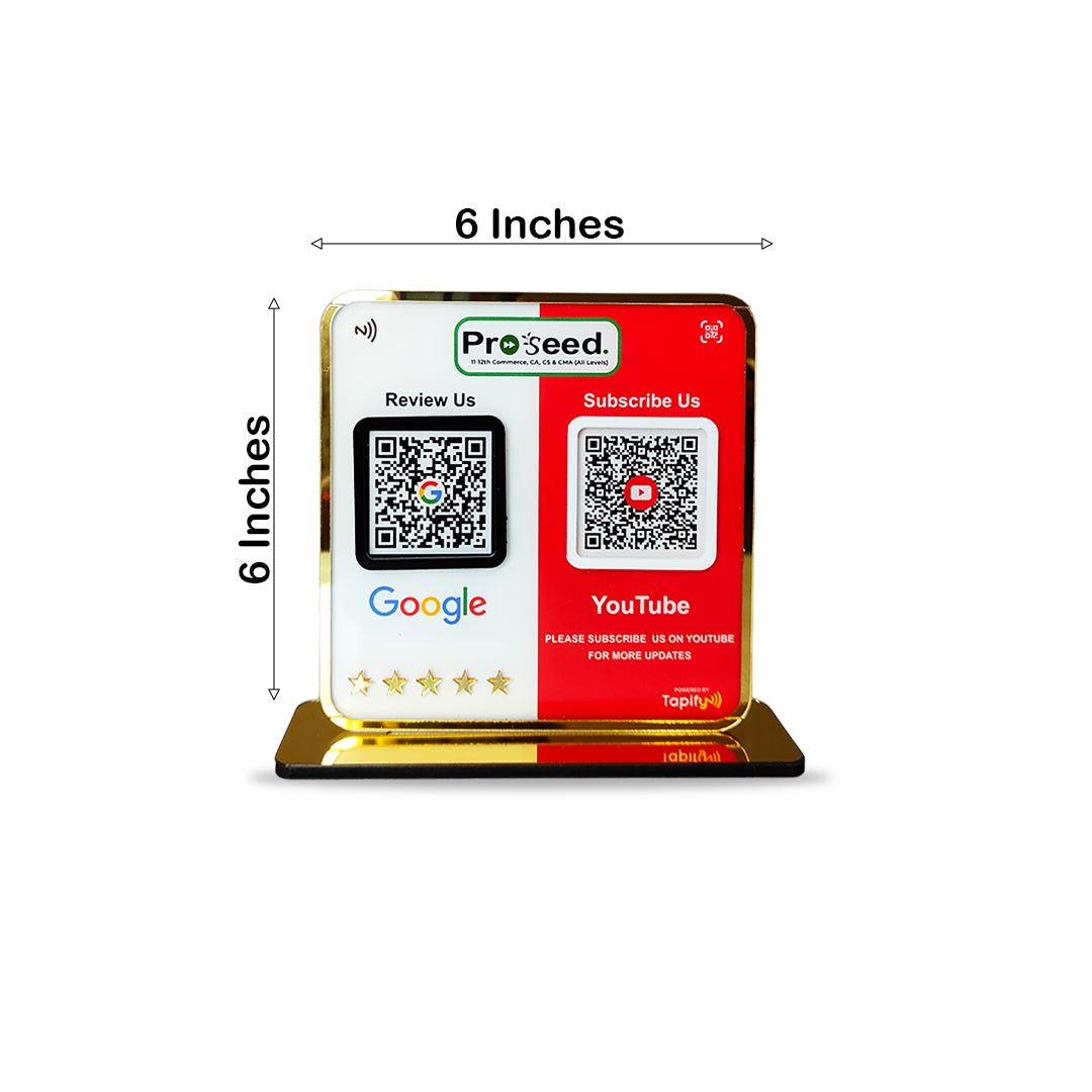 Smart NFC 2-in-1 Premium Standee – Google & YouTube Theme