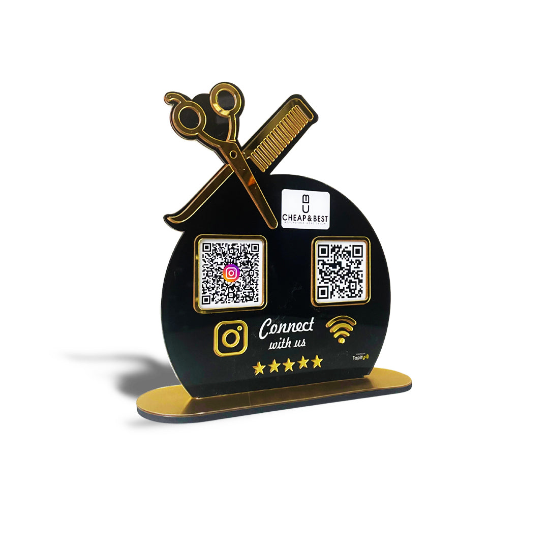 Smart NFC 2-in-1 Tabletop Standee For Salons & Beauty Parlours