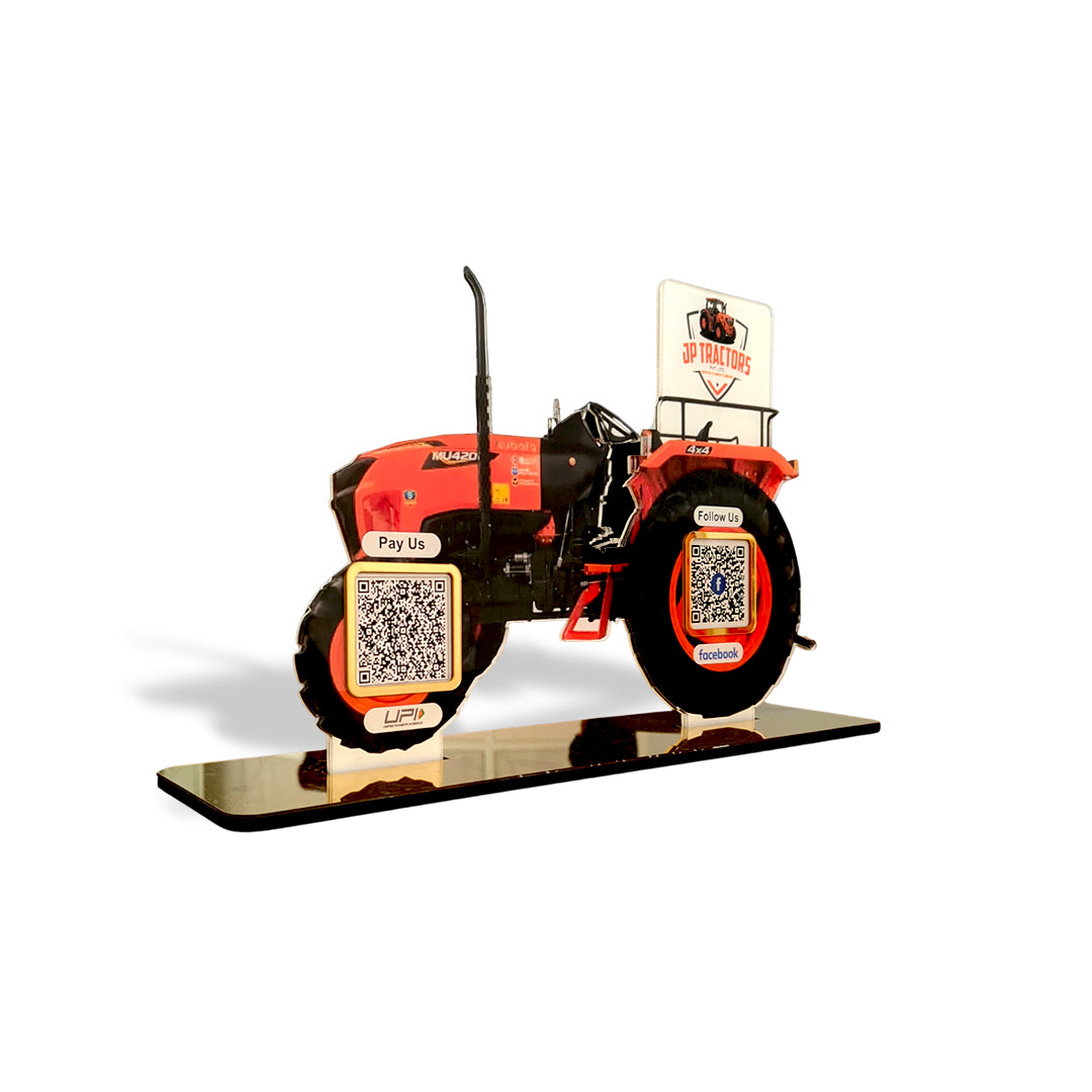 Big size Tractor Cutout Shaped Smart NFC 2-in-1 Tabletop Standee