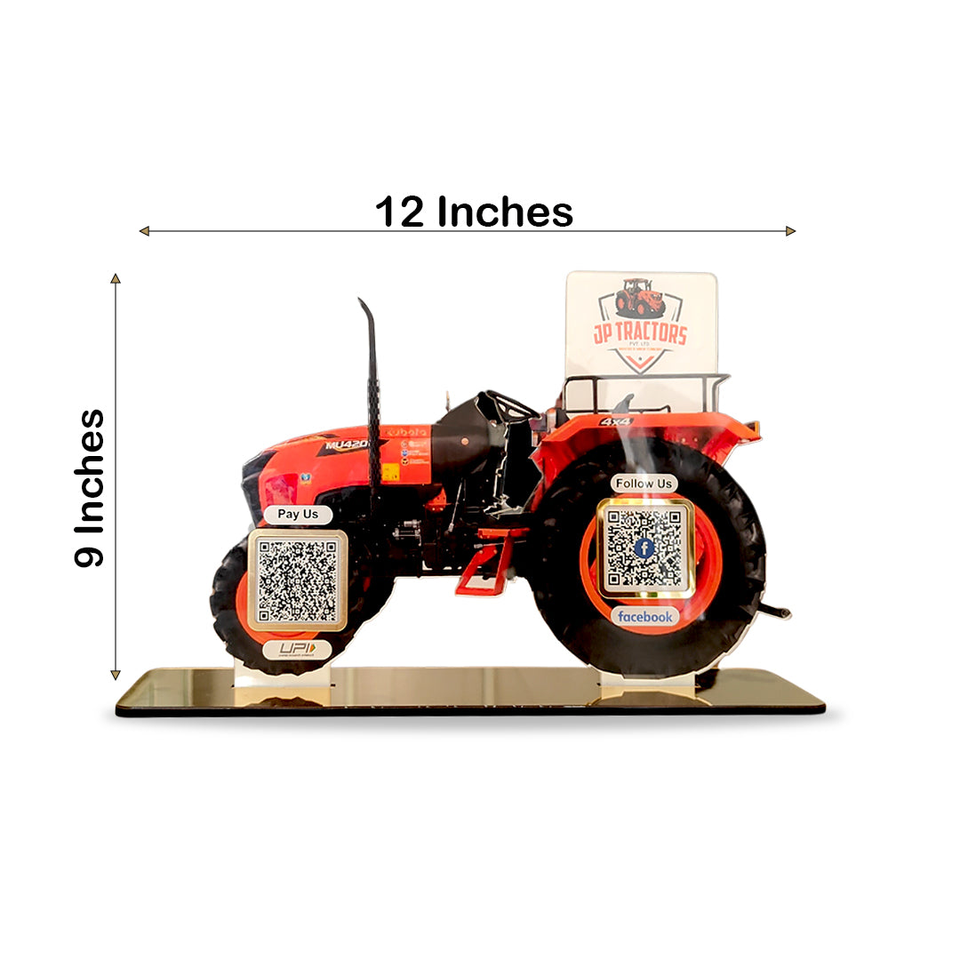 Big size Tractor Cutout Shaped Smart NFC 2-in-1 Tabletop Standee