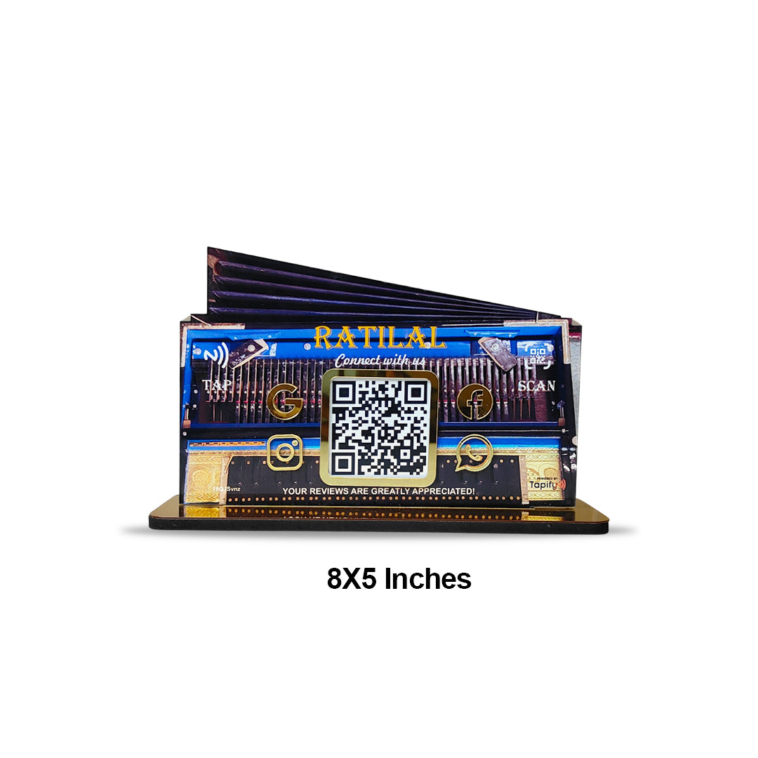 Harmonium Shaped Smart NFC All-In-One QR Standee