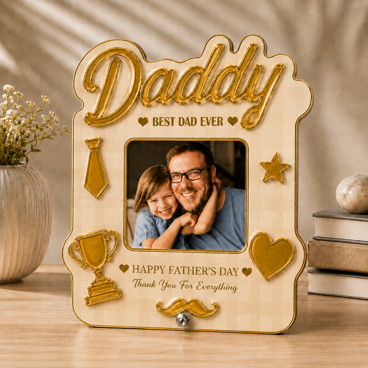 Best Dad Ever Personalized Photo Standee Decoration