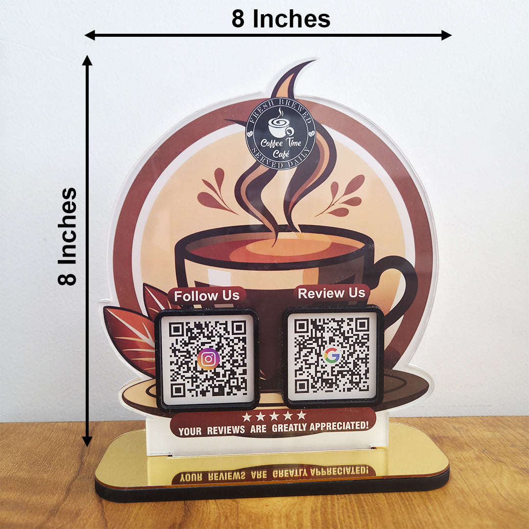 Coffee Cup Shaped 2 in 1 Smart NFC Standee - II