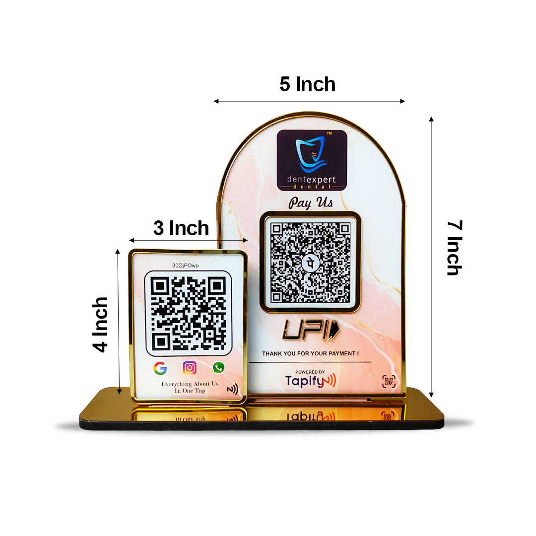 All In One(NFC Enabled) + UPI Table Top Standee ( UPI Without NFC )