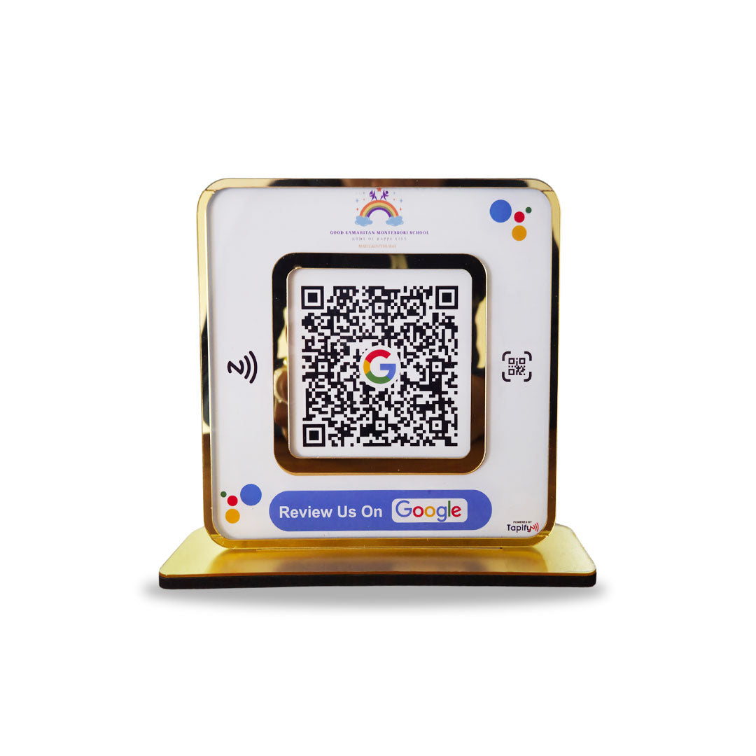 Premium Google Review -1 QR Table Top Standee - Elite