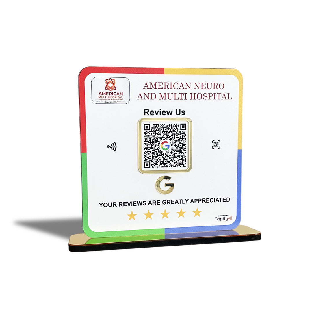 Premium Google Review - 1 QR Table Top Standee - Elite
