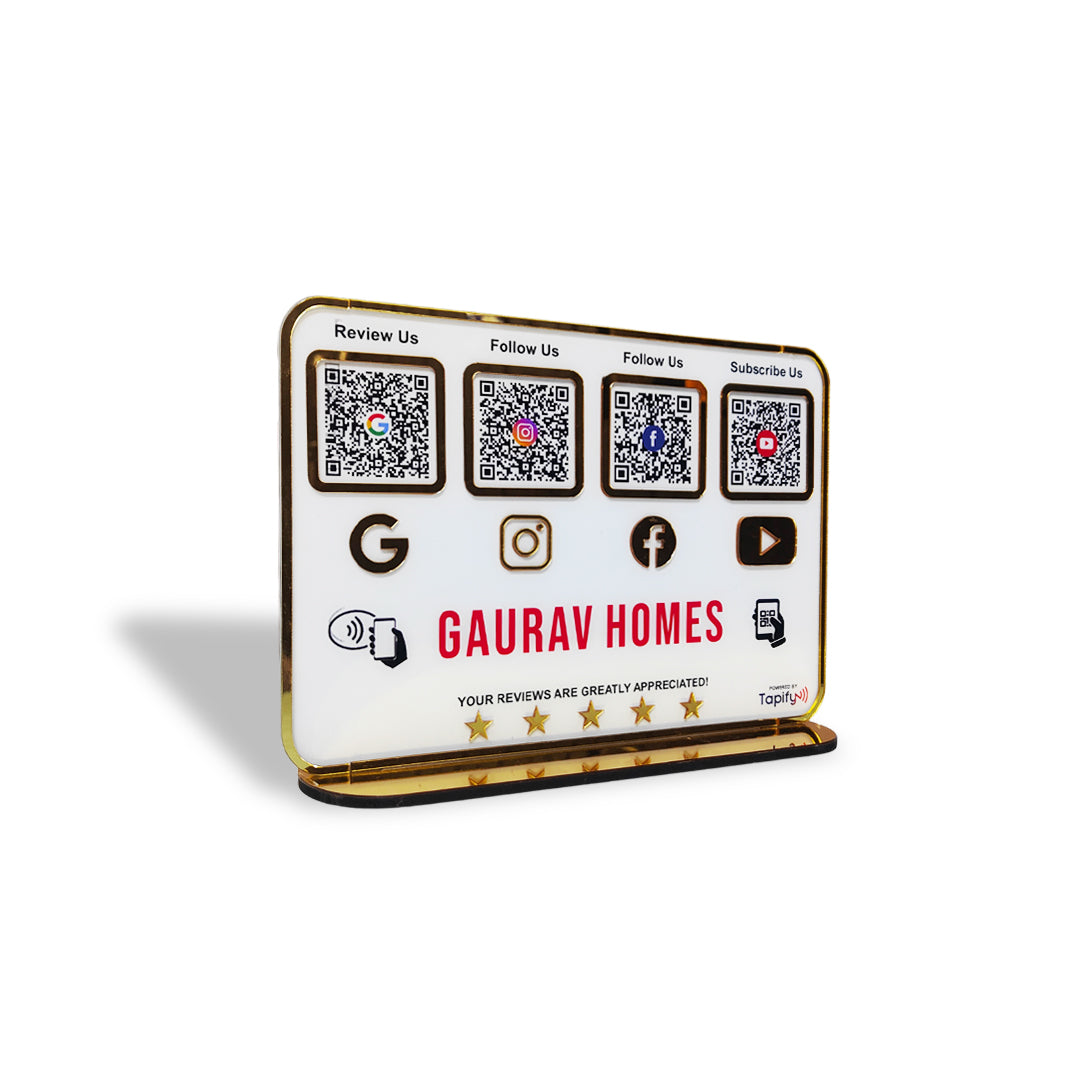 Premium Smart NFC 4-in-1 Table Top Standee