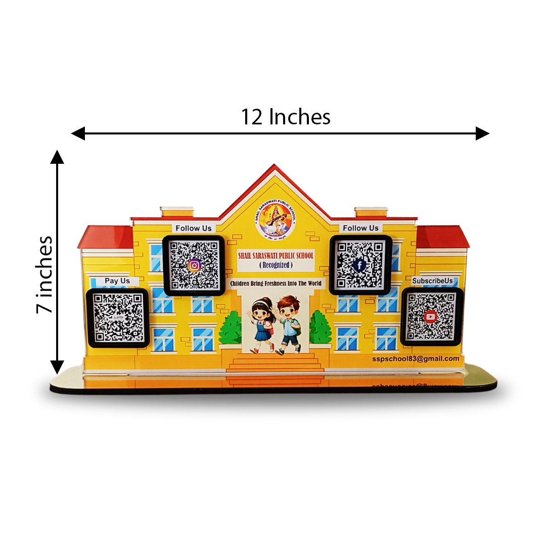 School Shaped - Smart NFC 4-in-1 Tabletop Standee