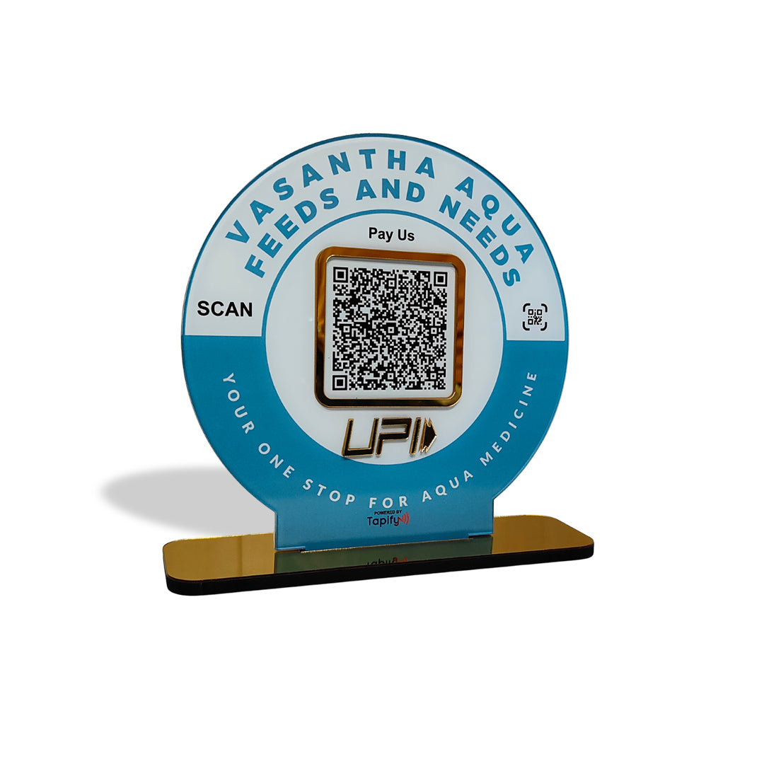 Circle Shape - 1 QR Table Top Standee