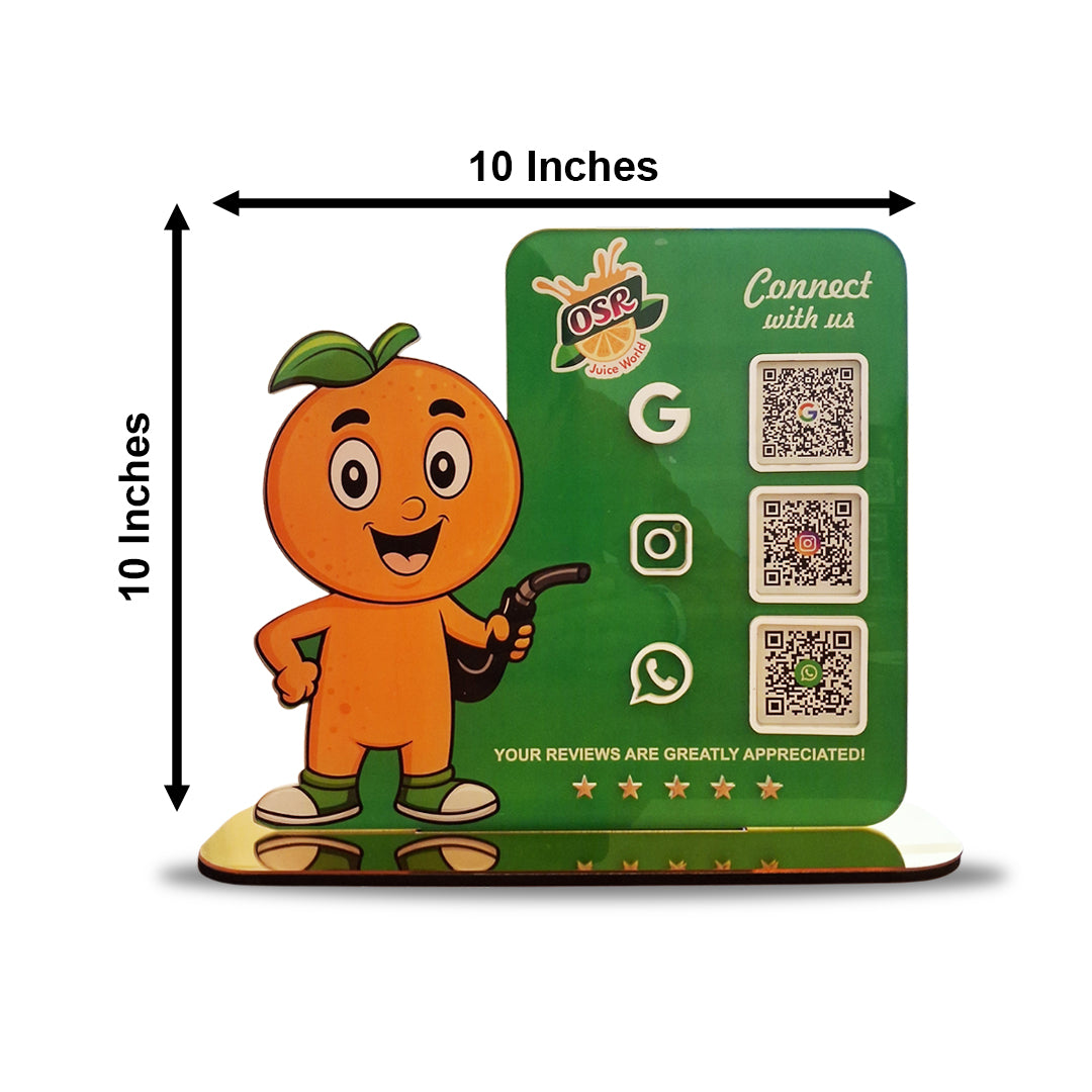 Juicy Cutout - Smart NFC 3-in-1 Tabletop Standee