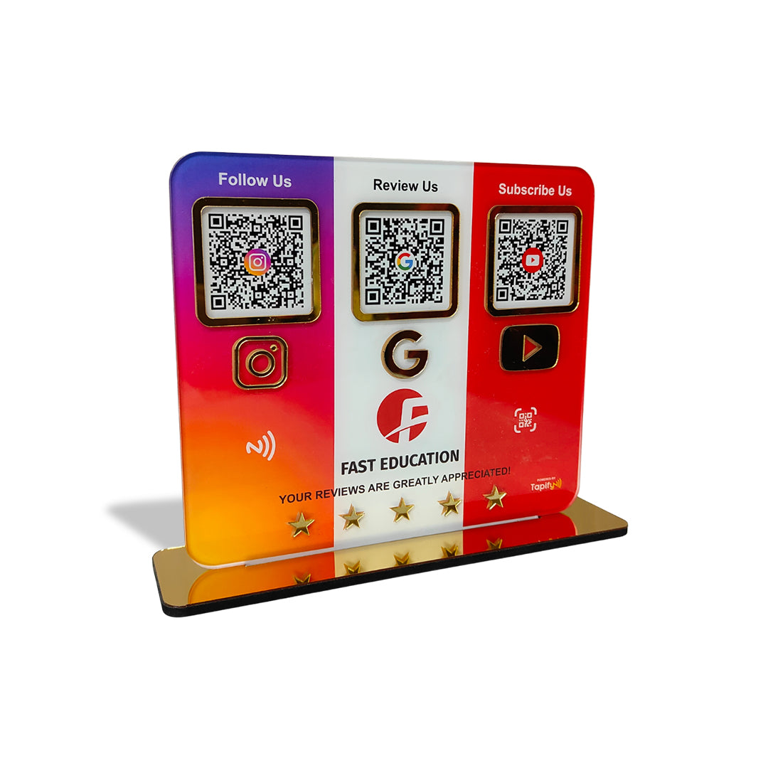 Smart NFC 3-in-1 Table Top Standee - Native Background Edition