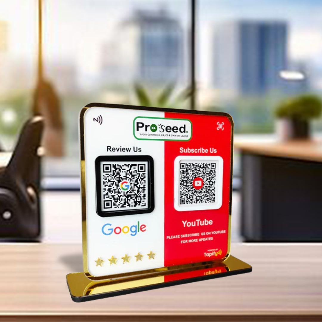 Smart NFC 2-in-1 Premium Standee – Google & YouTube Theme