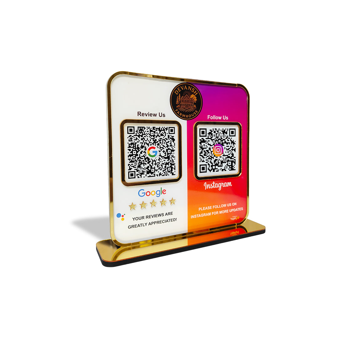 Big Size - Smart NFC 2-in-1 Premium Standee – Google & Instagram Theme