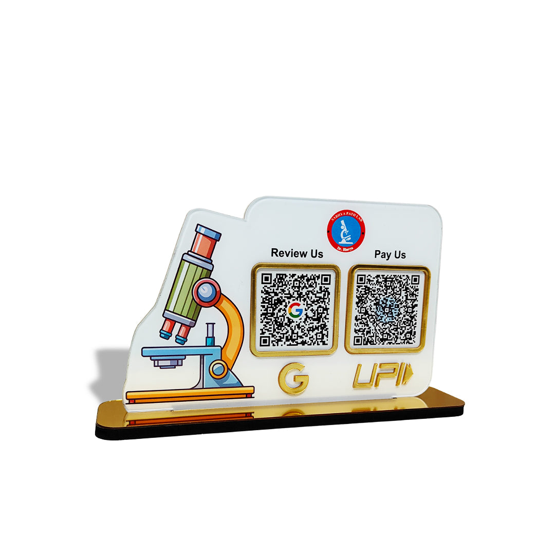 Smart NFC 2-in-1 Standee - Microscope Edition - For Scientist & Healthcare Professional