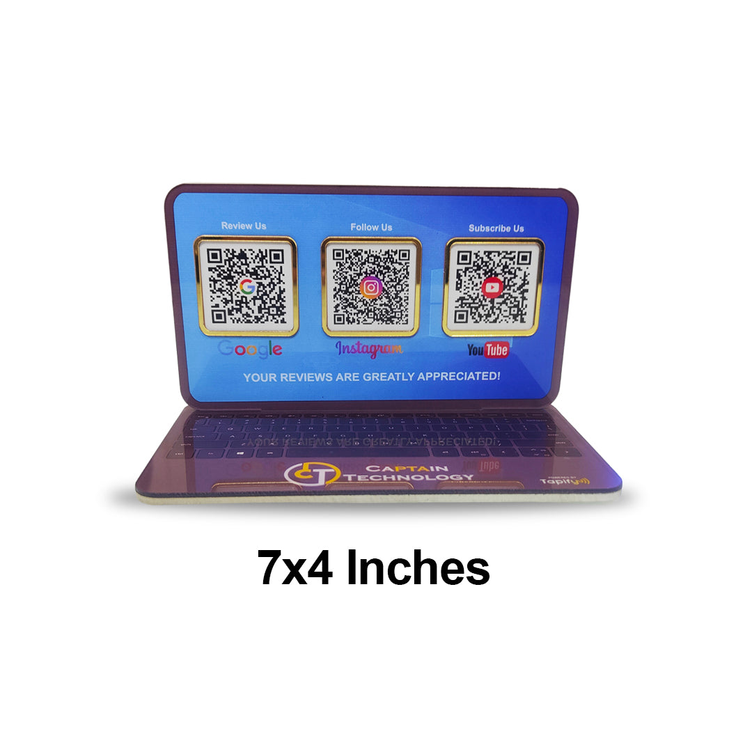 Laptop Shape Smart NFC 3-in-1 Tabletop Standee