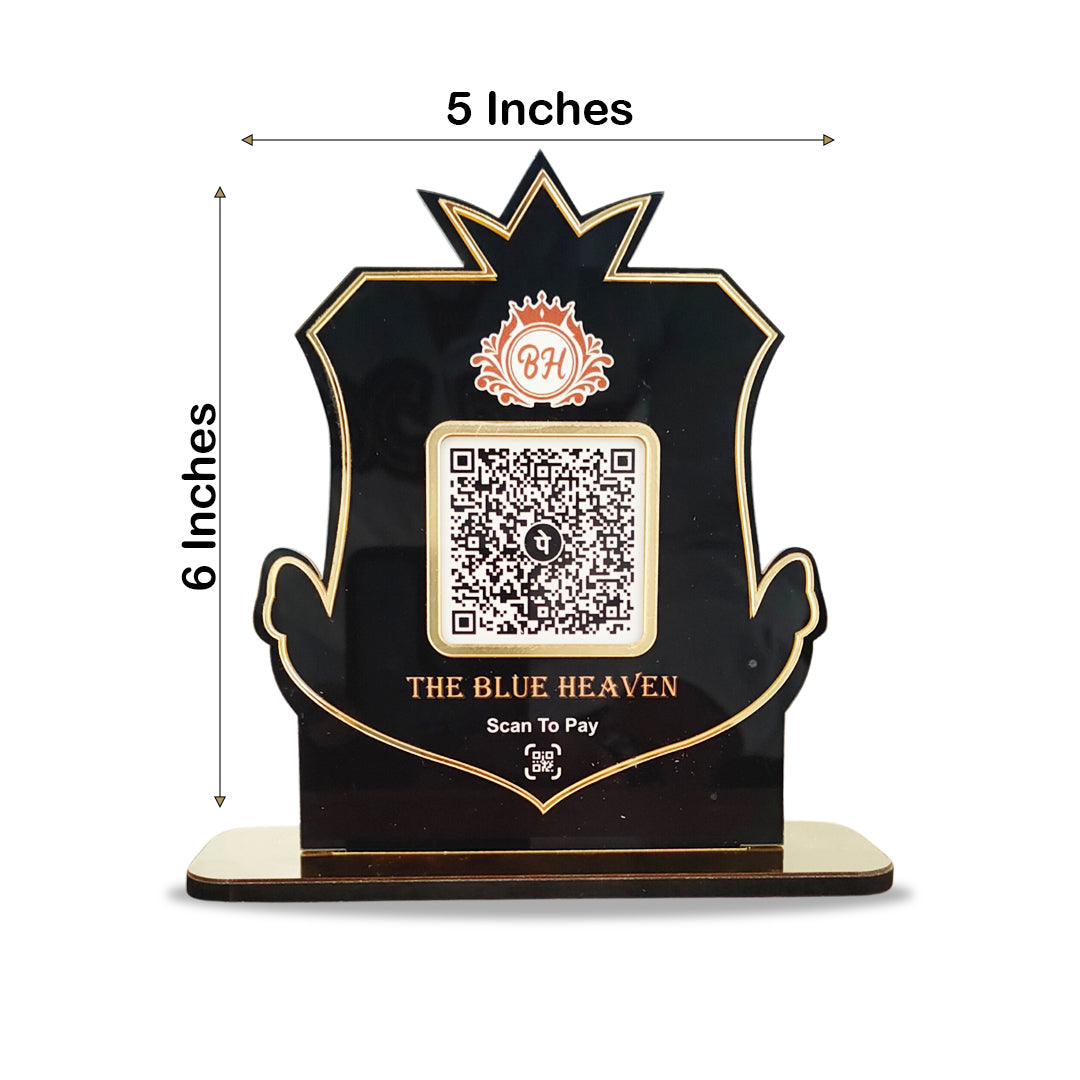 Logo Shaped - Smart NFC - Standee ( UPI Without NFC ) Black Colour