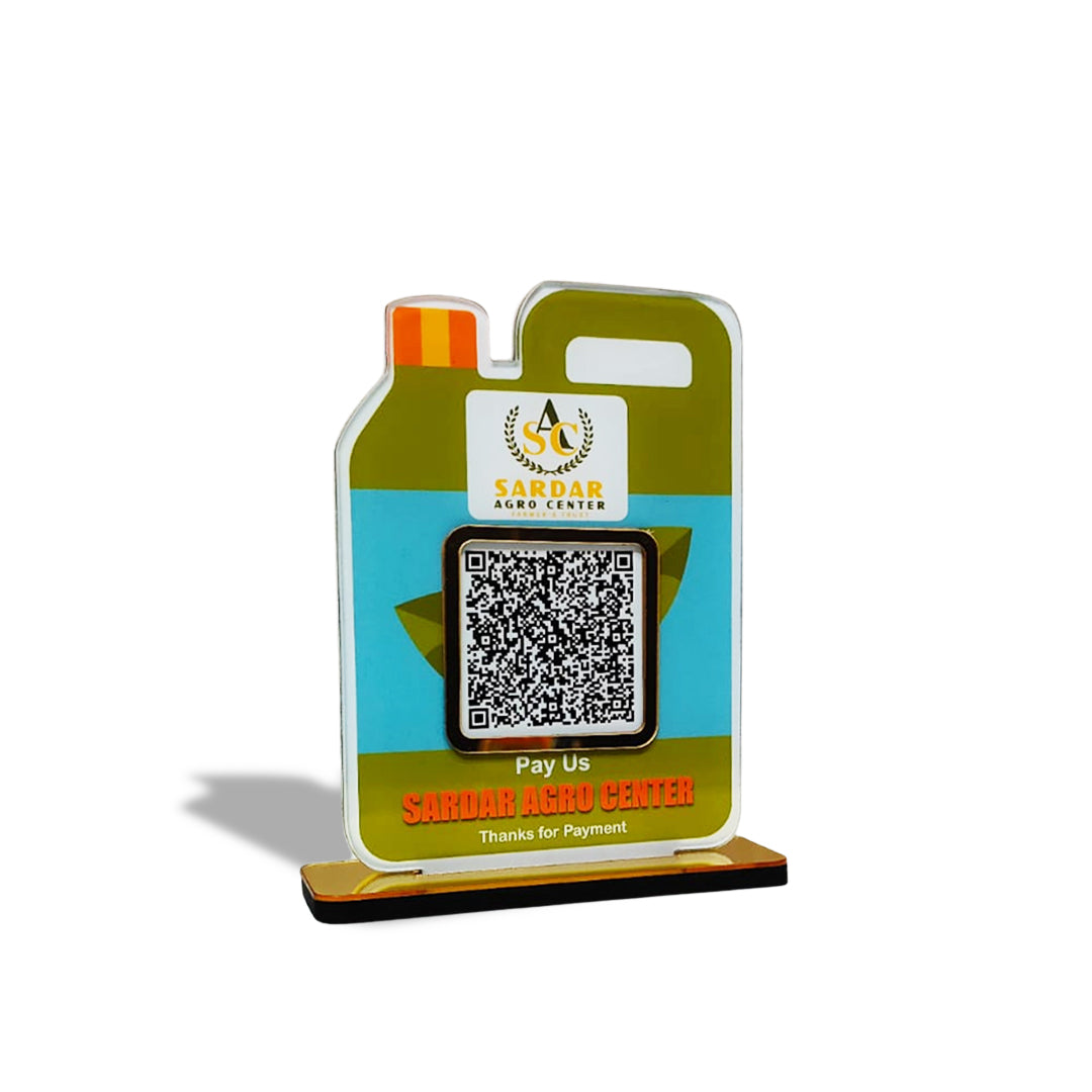 Cane Shaped - Single QR - UPI Payment Standee ( Without NFC )